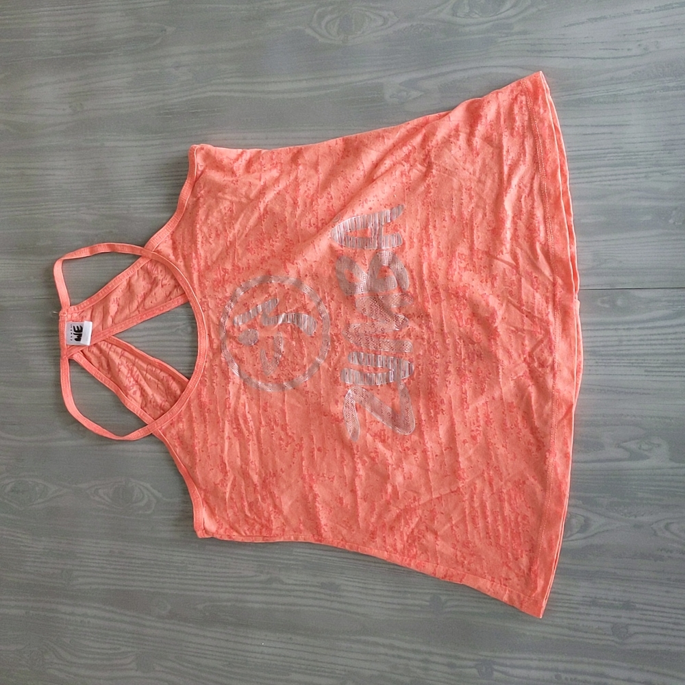 Orange slit back tank top by Zumba